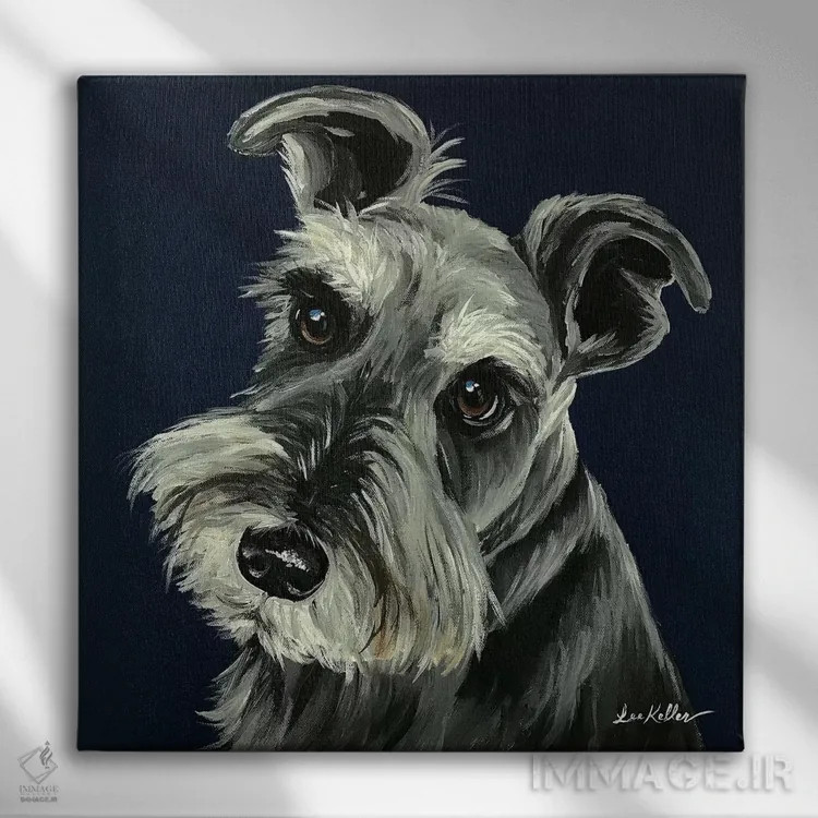 تابلو شنایزر سرمهای اثر هیپی هاوند استودیوز (استودیو هنری) - نمای روبهرو روی دیوار