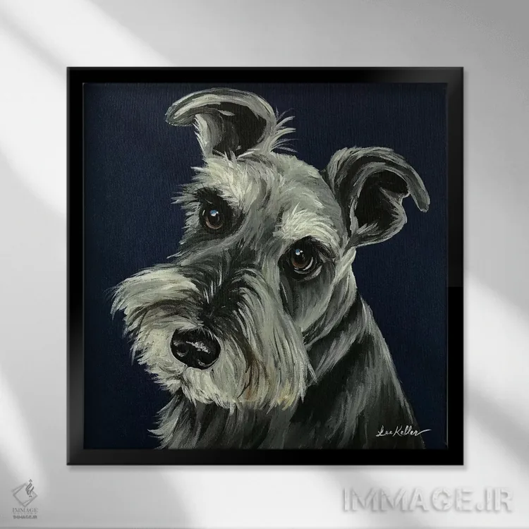 تابلو شنایزر سرمهای اثر هیپی هاوند استودیوز (استودیو هنری) - نمای قابدار مشکی