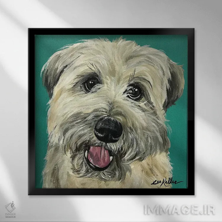 تابلو تریر ویتن I اثر هیپی هاوند استودیوز (استودیو هنری) - نمای قابدار مشکی