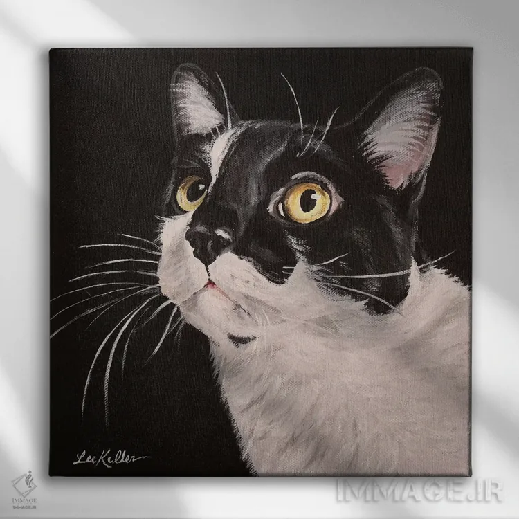 تابلو لکس اثر هیپی هاوند استودیوز (استودیو هنری) - نمای روبهرو روی دیوار