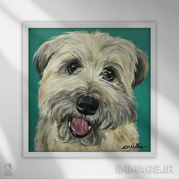 تابلو تریر ویتن I اثر هیپی هاوند استودیوز (استودیو هنری) - نمای قابدار سفید