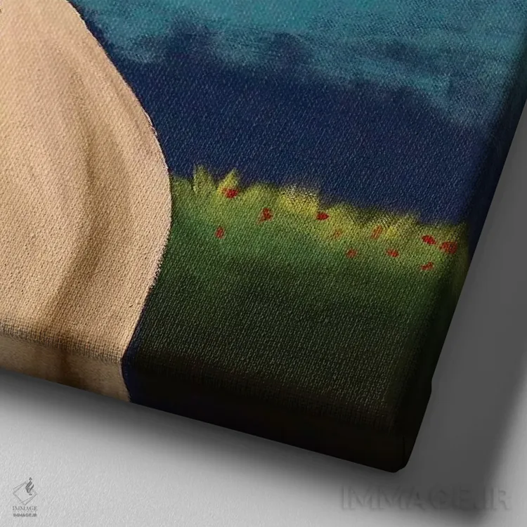 تابلو لونا بز اثر هیپی هاوند استودیوز (استودیو هنری) - نمای نزدیک بافت بوم