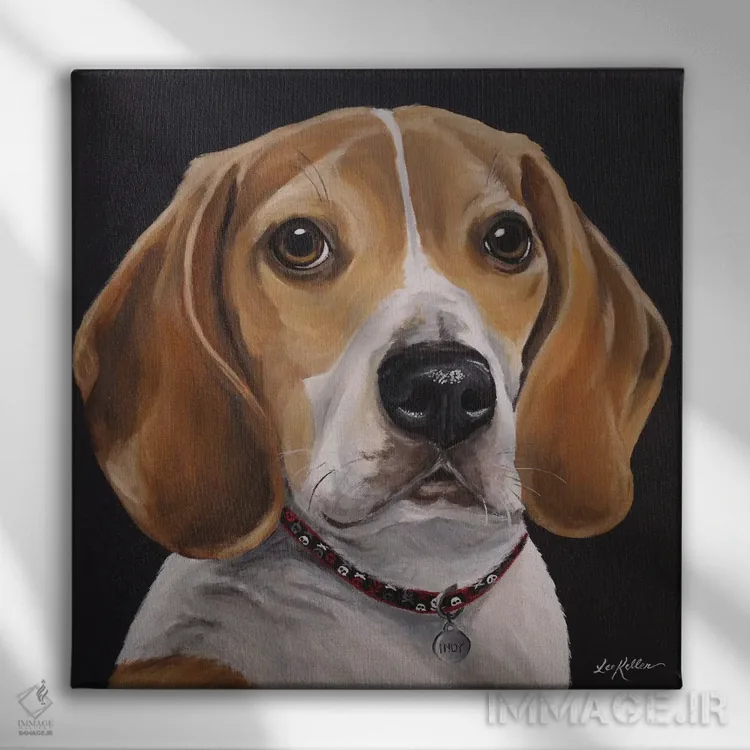 تابلو ایندی بیگل اثر هیپی هاوند استودیوز (استودیو هنری) - نمای روبهرو روی دیوار