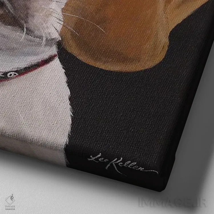 تابلو ایندی بیگل اثر هیپی هاوند استودیوز (استودیو هنری) - نمای نزدیک بافت بوم