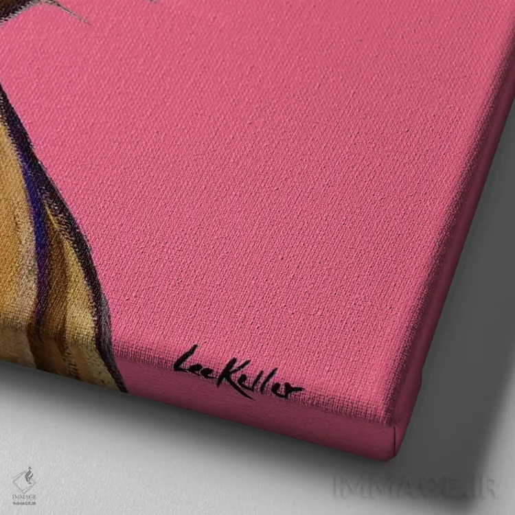 تابلو پاوندکیک بز با عینک اثر هیپی هاوند استودیوز (استودیو هنری) - نمای نزدیک بافت بوم