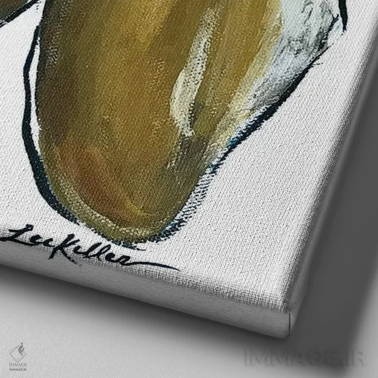 تابلو ماج بز با تاج گل آفتابگردان اثر هیپی هاوند استودیوز (استودیو هنری) - نمای نزدیک بافت بوم