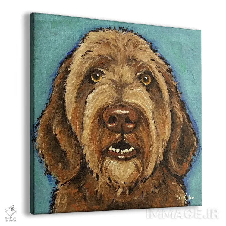 تابلو گلدن دودل قهوهای اثر هیپی هاوند استودیوز (استودیو هنری) - نمای پرسپکتیو محصول