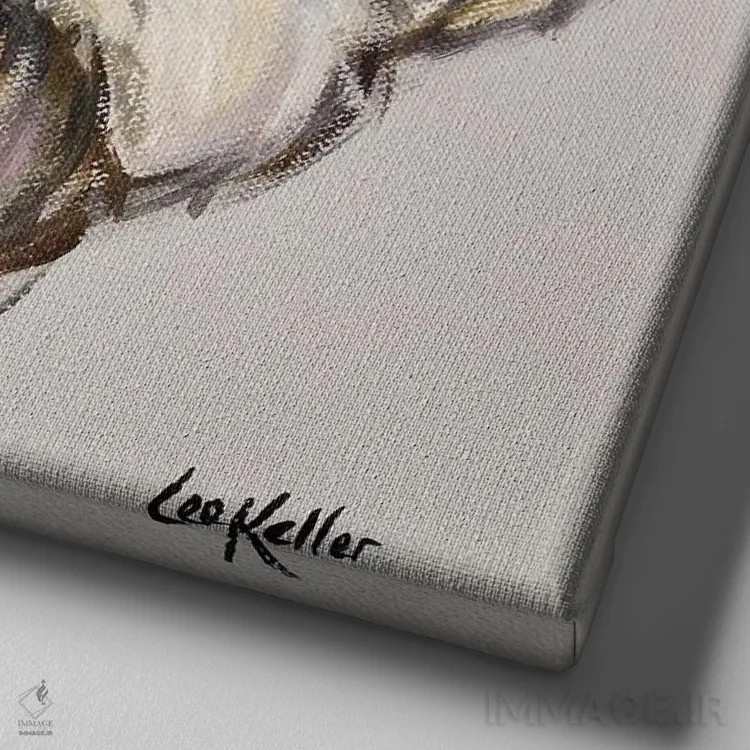 تابلو شیهتزو مگی اثر هیپی هاوند استودیوز (استودیو هنری) - نمای نزدیک بافت بوم