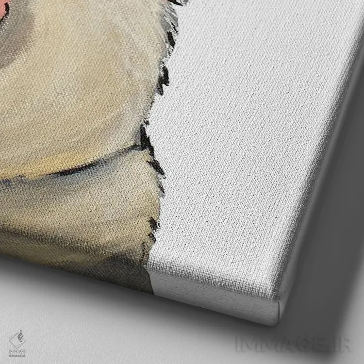 تابلو نقاشی خوک با آفتابگردان، پیزلی اثر هیپی هاوند استودیوز (استودیو هنری) - نمای نزدیک بافت بوم