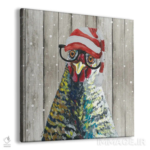 تابلو مرغ کریسمسی روستایی "ویلیامینا" اثر هیپی هاوند استودیوز (استودیو هنری) - نمای پرسپکتیو محصول