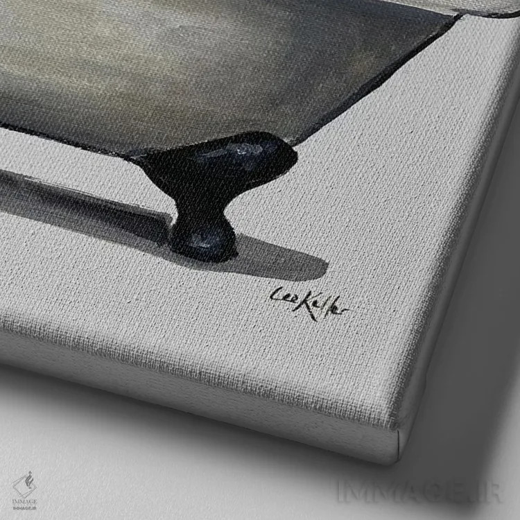 تابلو سری سگها در وان، گلدن دودل در وان اثر هیپی هاوند استودیوز (استودیو هنری) - نمای نزدیک بافت بوم