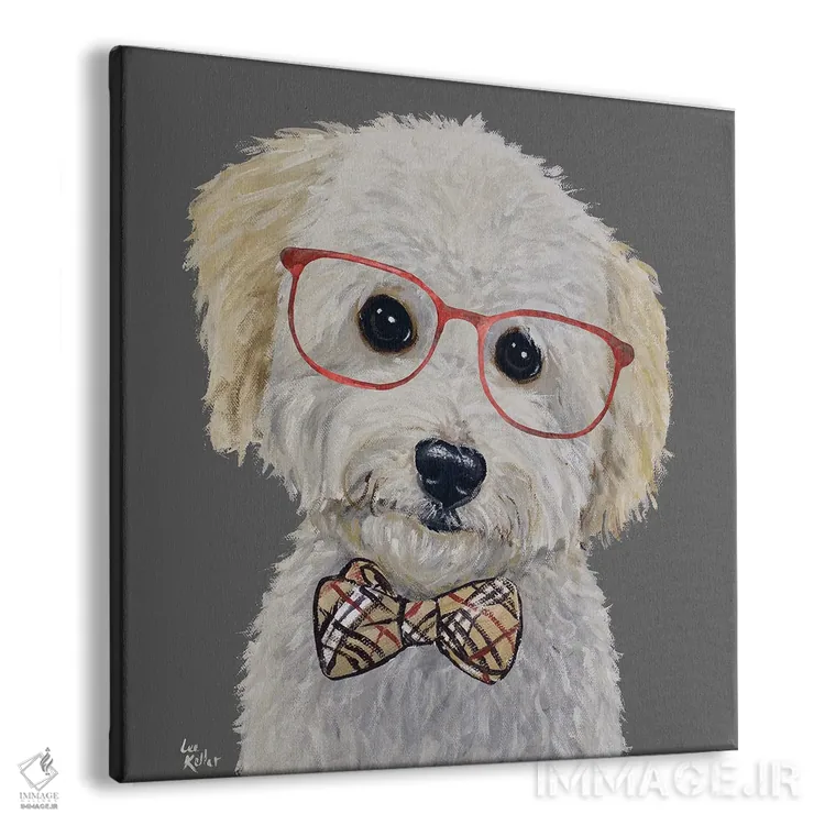 تابلو Mini Golden Doodle,مرد بیزینسی دودل، مینی گلدن دودل (سگ گلدن دودل کوچک) اثر هیپی هاوند استودیوز (استودیو هنری) - نمای پرسپکتیو محصول