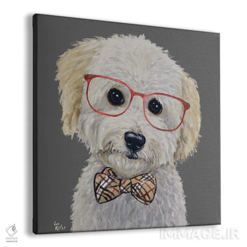 تابلو Mini Golden Doodle,مرد بیزینسی دودل، مینی گلدن دودل (سگ گلدن دودل کوچک) اثر هیپی هاوند استودیوز (استودیو هنری) - نمای پرسپکتیو محصول