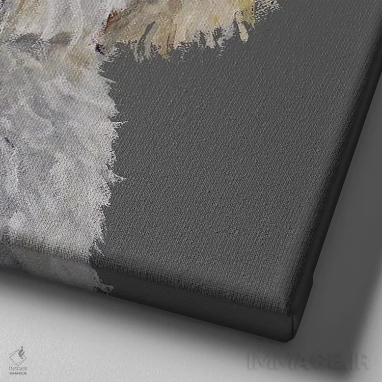 تابلو Mini Golden Doodle,مرد بیزینسی دودل، مینی گلدن دودل (سگ گلدن دودل کوچک) اثر هیپی هاوند استودیوز (استودیو هنری) - نمای نزدیک بافت بوم