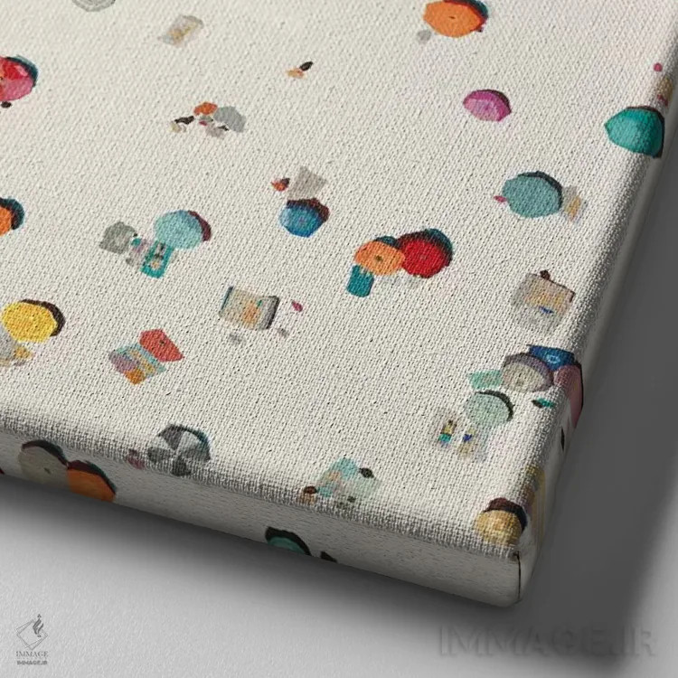 تابلو روزهای ساحلی اثر رندی هبرد - نمای نزدیک بافت بوم