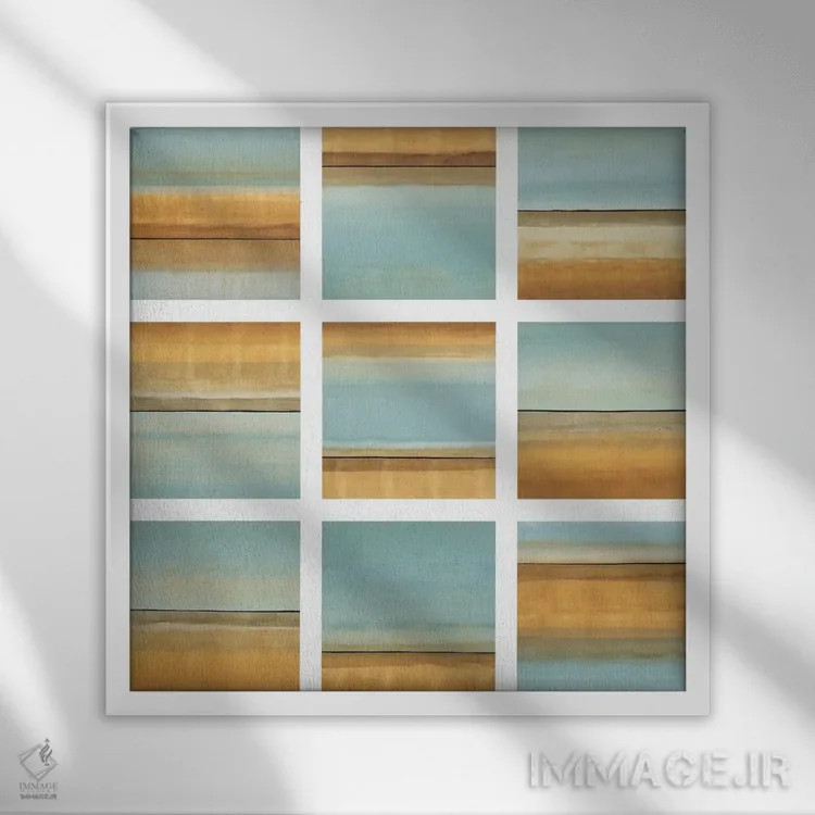 تابلو بعدازظهر آبی I (قسمت اول) اثر رندی هبرد - نمای قابدار سفید