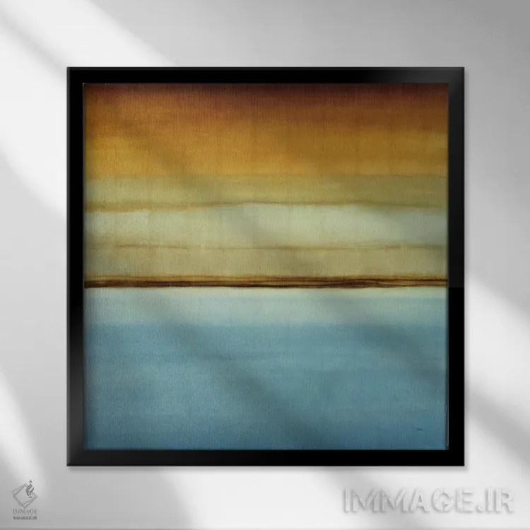 تابلو کف آبی دوم اثر رندی هبرد - نمای قابدار مشکی