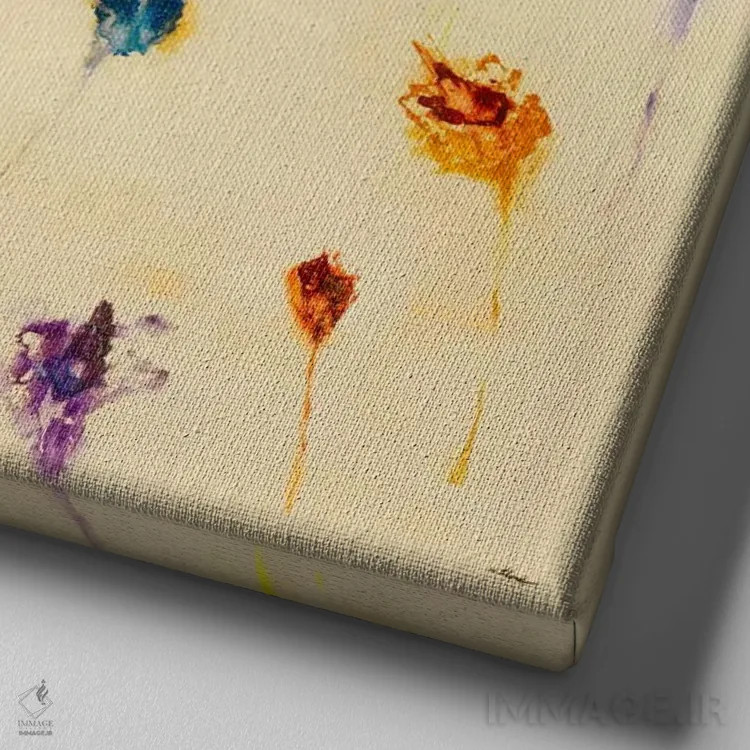 تابلو رویای محو اثر رندی هبرد - نمای نزدیک بافت بوم