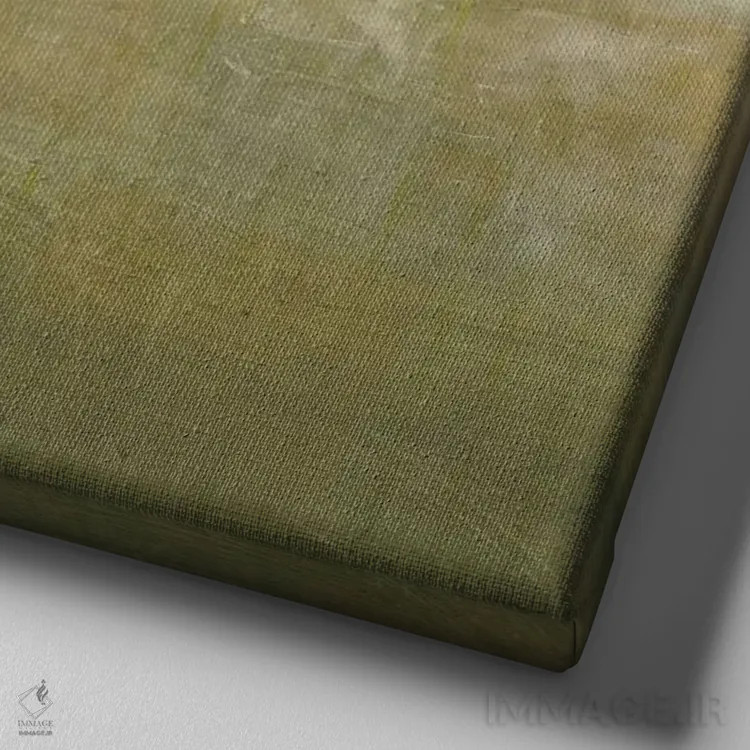 تابلو درخشش دو اثر رندی هبرد - نمای نزدیک بافت بوم