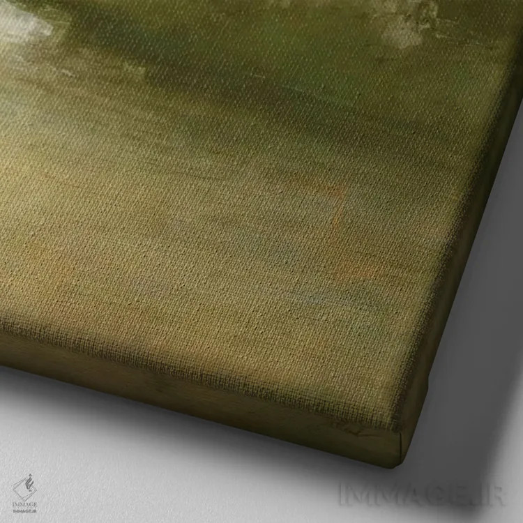 تابلو دره طلایی یک اثر رندی هبرد - نمای نزدیک بافت بوم