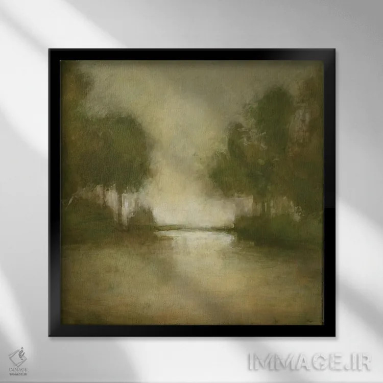 تابلو دره طلایی یک اثر رندی هبرد - نمای قابدار مشکی