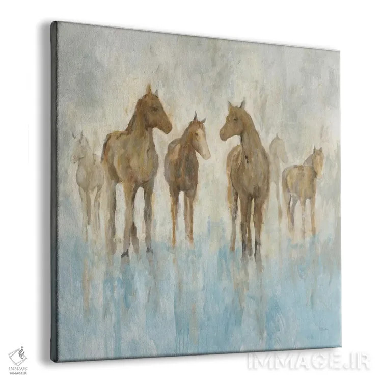 تابلو اسبها اثر رندی هبرد - نمای پرسپکتیو محصول