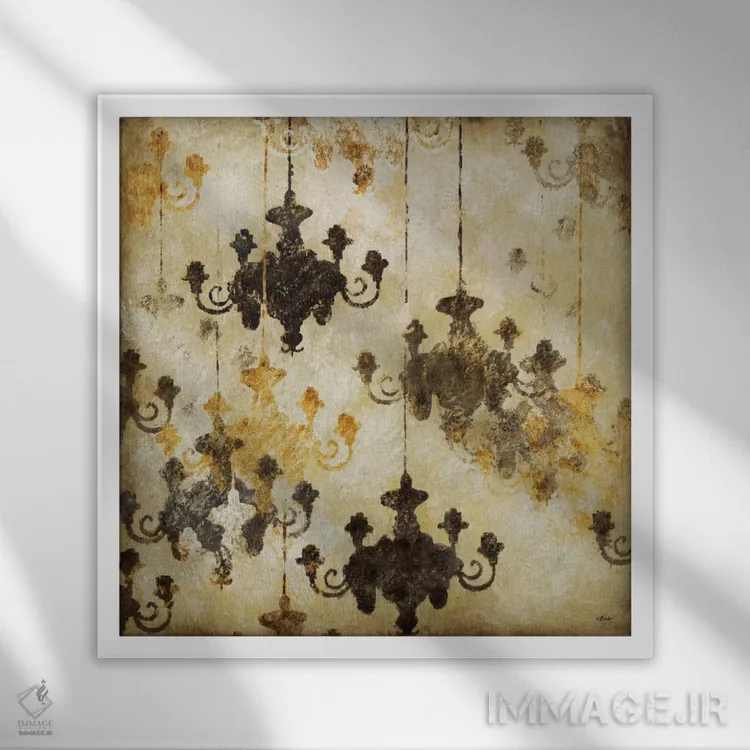 تابلو شفافشده یک اثر رندی هبرد - نمای قابدار سفید