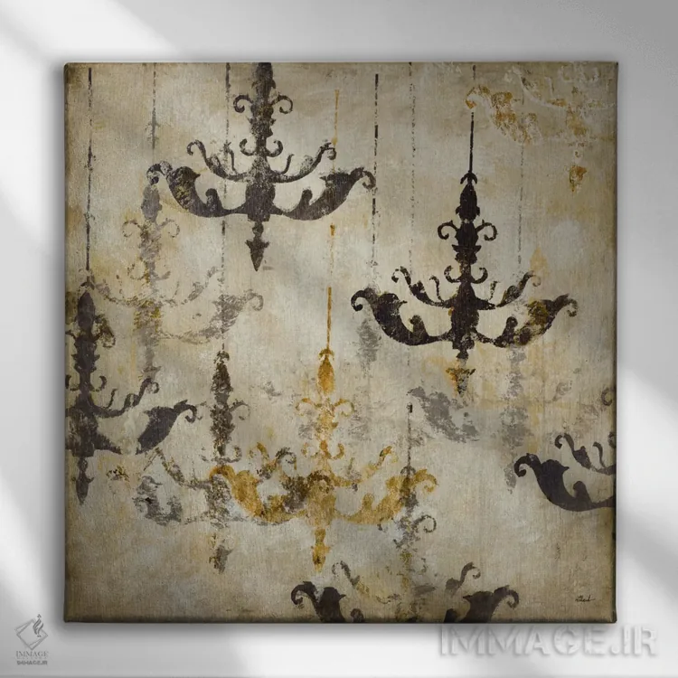 تابلو شفافشده دو اثر رندی هبرد - نمای روبهرو روی دیوار