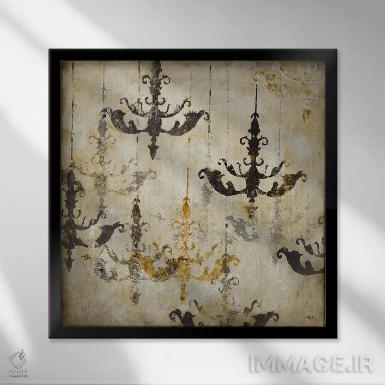 تابلو شفافشده دو اثر رندی هبرد - نمای قابدار مشکی