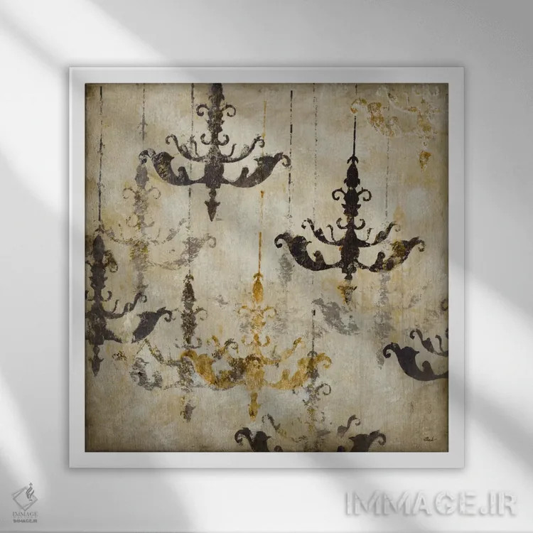 تابلو شفافشده دو اثر رندی هبرد - نمای قابدار سفید