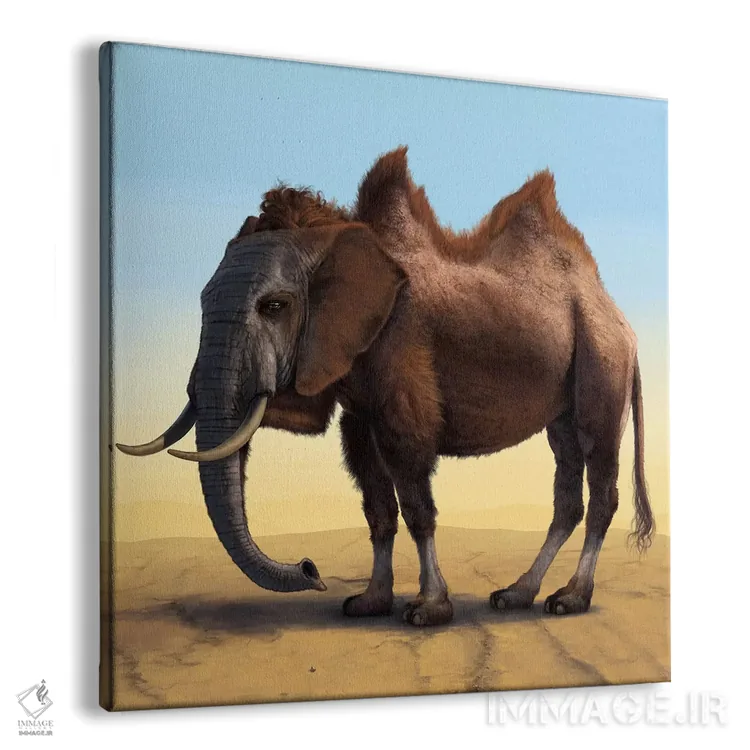 تابلو شتر-فیل (ترکیبی تخیلی) اثر وینسنت های - نمای پرسپکتیو محصول
