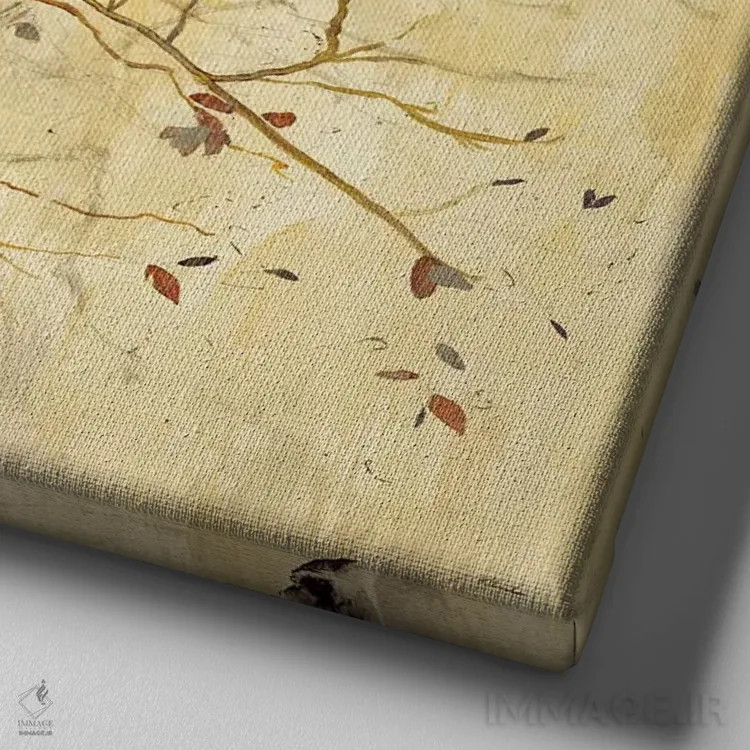 تابلو آرامش دو اثر رندی هبرد - نمای نزدیک بافت بوم