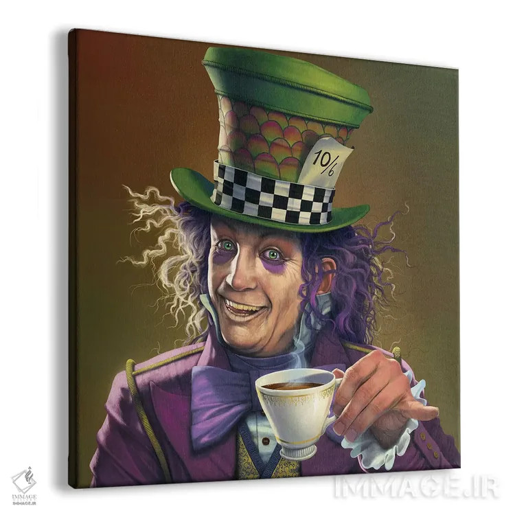 تابلو کلاهدوز دیوانه (شخصیت آلیس در سرزمین عجایب) اثر وینسنت های - نمای پرسپکتیو محصول