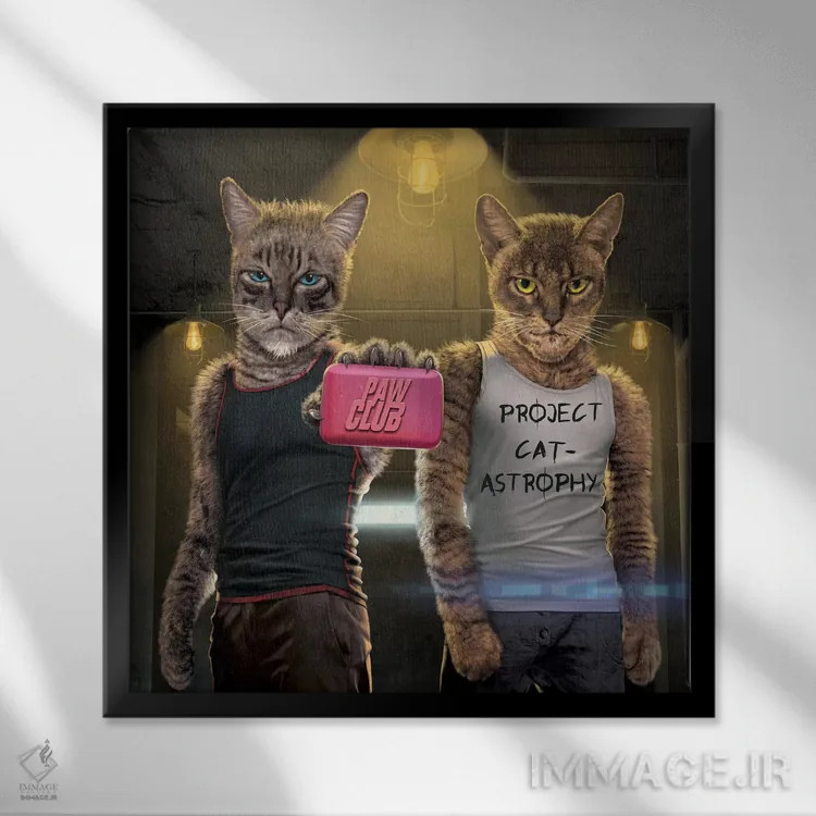 تابلو باشگاه پنجه اثر وینسنت های - نمای قابدار مشکی