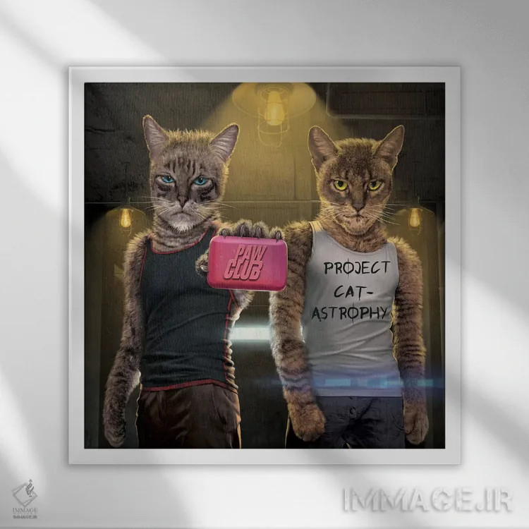 تابلو باشگاه پنجه اثر وینسنت های - نمای قابدار سفید