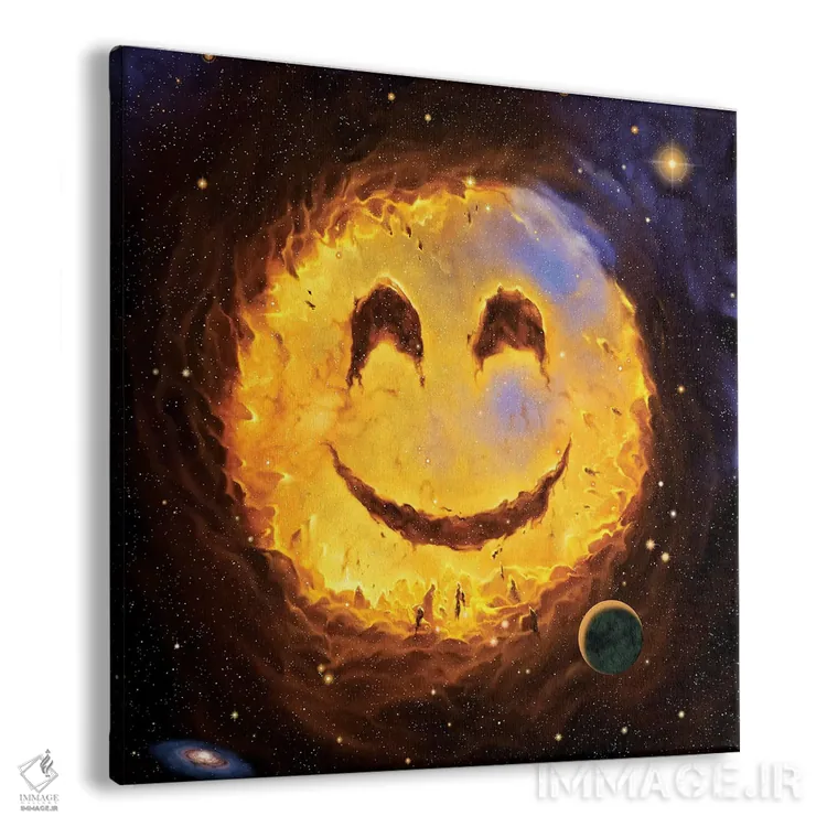 تابلو لبخند کهکشانی اثر وینسنت های - نمای پرسپکتیو محصول