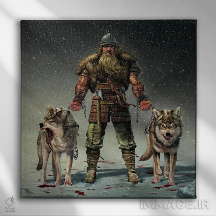 تابلو وایکینگ کوهستان اثر وینسنت های - نمای روبهرو روی دیوار