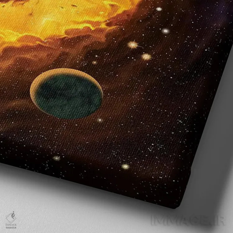 تابلو لبخند کهکشانی اثر وینسنت های - نمای نزدیک بافت بوم