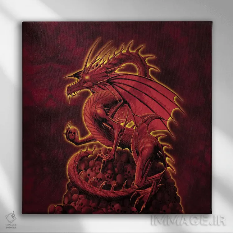 تابلو محوکننده نسخه قرمز اثر وینسنت های - نمای روبهرو روی دیوار