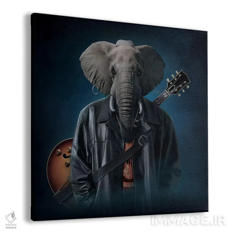 تابلو الفایس کوپر (ترکیبی تخیلی از فیل و Alice Cooper) اثر وینسنت های - نمای پرسپکتیو محصول