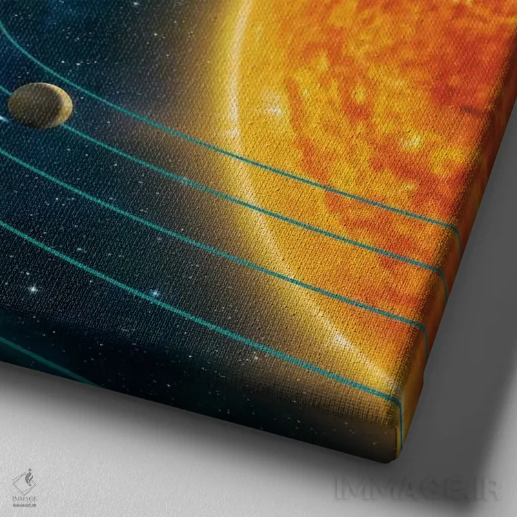 تابلو منظومه شمسی اثر وینسنت های - نمای نزدیک بافت بوم