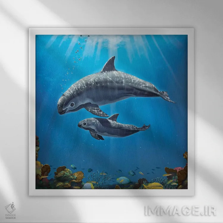 تابلو واکیتا (گونهٔ شدیداً در معرض خطر) اثر وینسنت های - نمای قابدار سفید