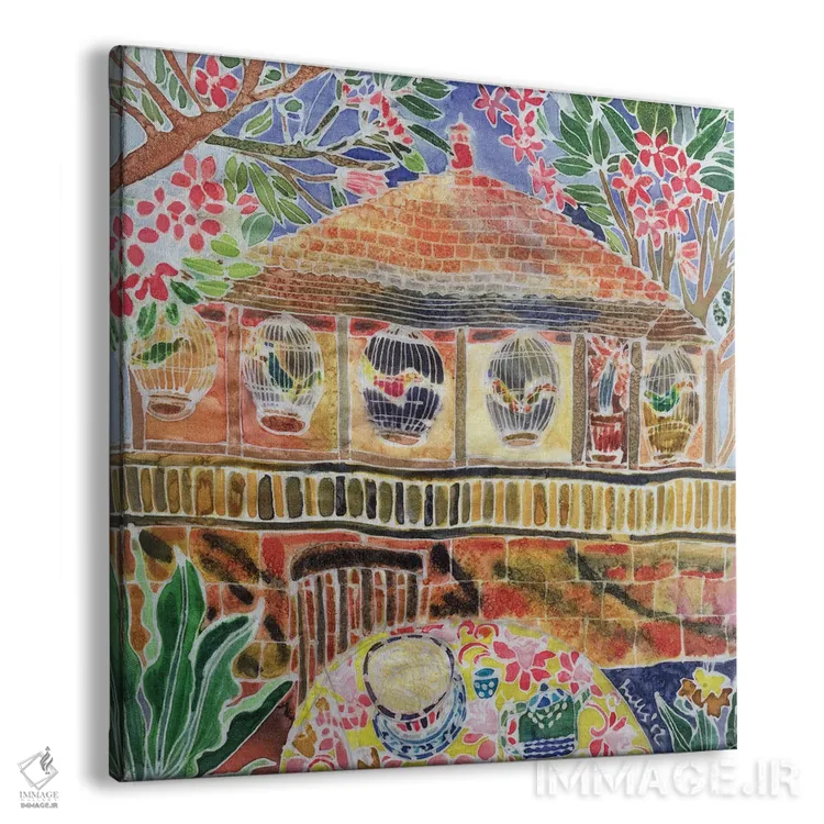 تابلو Ubud, Bali, 2002,کافه لوتوس، اوبود، بالی، ۲۰۰۲ اثر هیلاری سایمون - نمای پرسپکتیو محصول