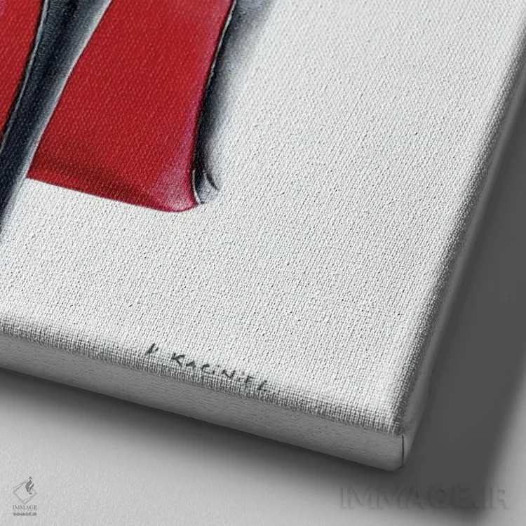 تابلو تپهزیبا اثر هانا کاچینیل - نمای نزدیک بافت بوم