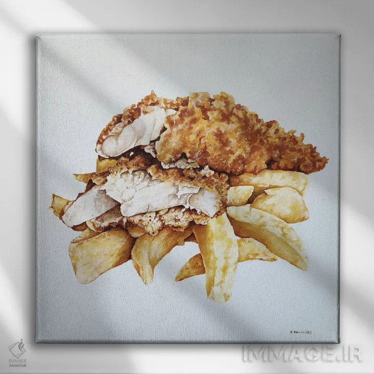 تابلو نمک و سرکه اثر هانا کاچینیل - نمای روبهرو روی دیوار