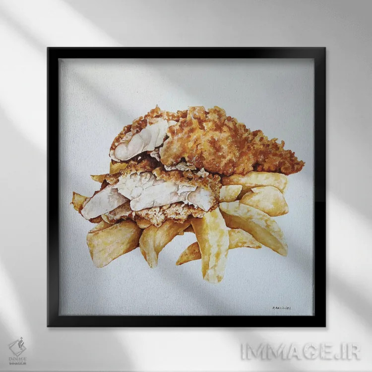 تابلو نمک و سرکه اثر هانا کاچینیل - نمای قابدار مشکی