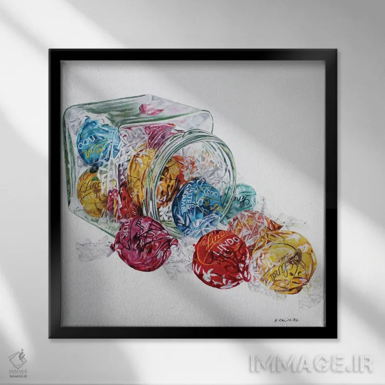 تابلو یکی هرگز کافی نیست اثر هانا کاچینیل - نمای قابدار مشکی