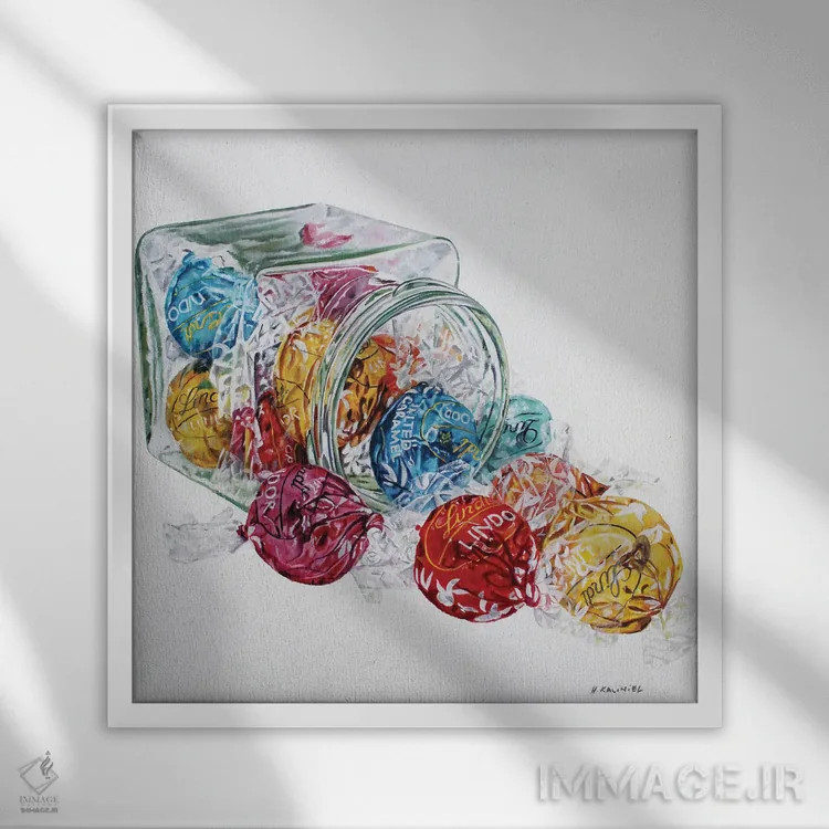 تابلو یکی هرگز کافی نیست اثر هانا کاچینیل - نمای قابدار سفید