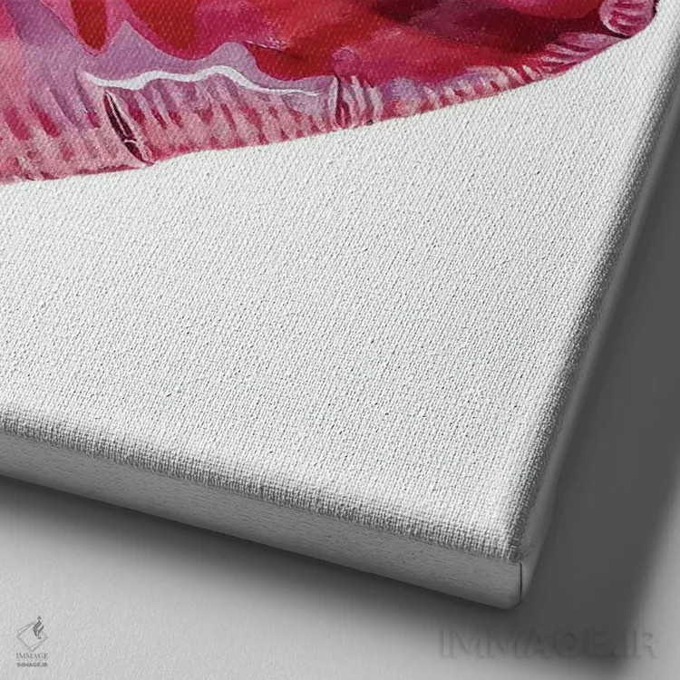 تابلو عشق در هواست اثر هانا کاچینیل - نمای نزدیک بافت بوم