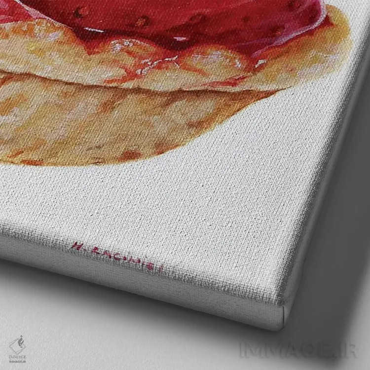 تابلو لذت گناهآلود اثر هانا کاچینیل - نمای نزدیک بافت بوم